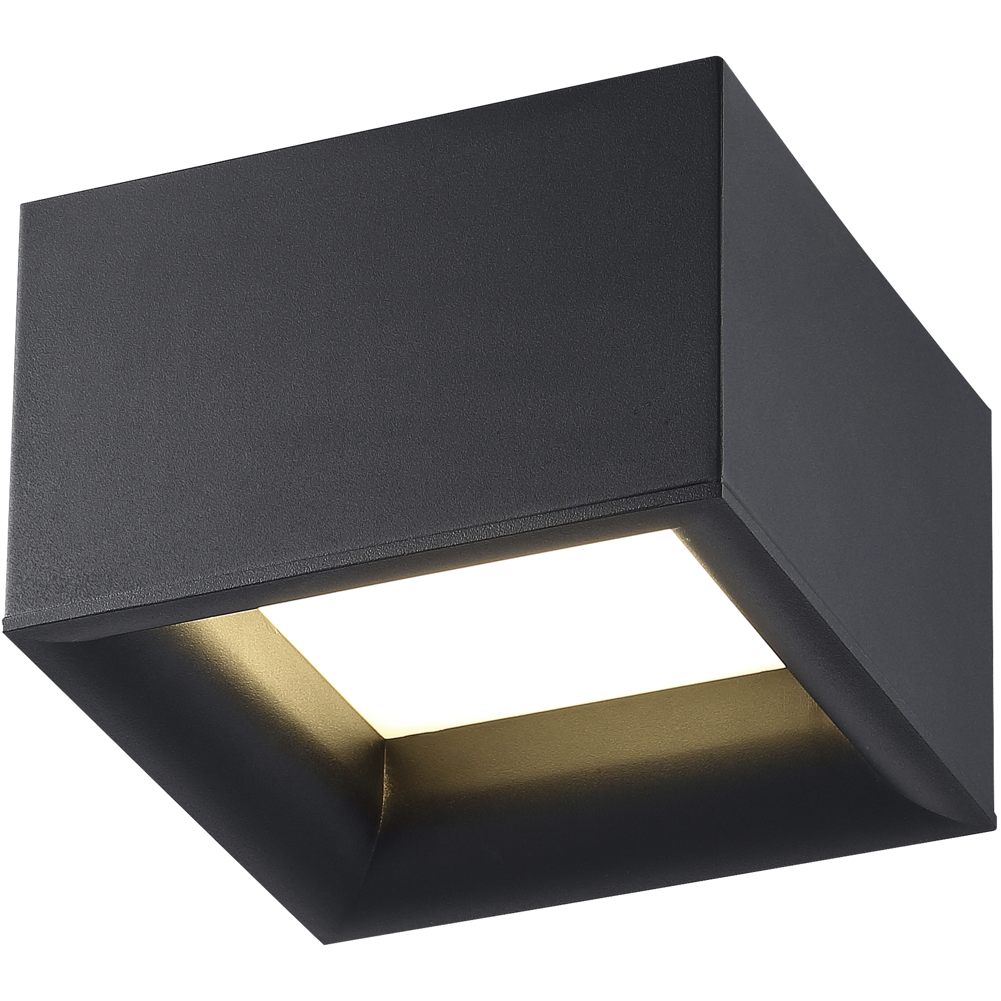 Bloc LED 7 inch Black Flush Mount Ceiling Light