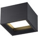 Bloc LED 7 inch Black Flush Mount Ceiling Light