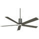 Clean 60 inch Grey Iron/Brushed Nickel with Grey Iron Blades Ceiling Fan