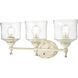 Keating 3 Light 23.88 inch Antique Ivory Vanity Light Wall Light