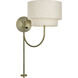 Manorwood 17.5 inch 60 watt Antique Brass Swing Arm Wall Lamp Wall Light