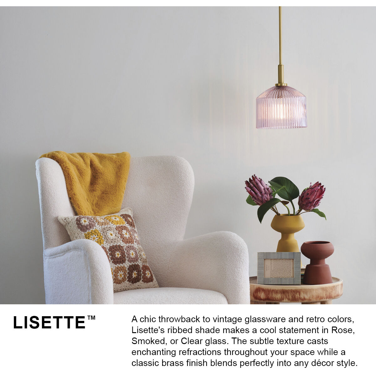 Lisette 1 Light 9 inch Lacquered Brass Pendant Ceiling Light