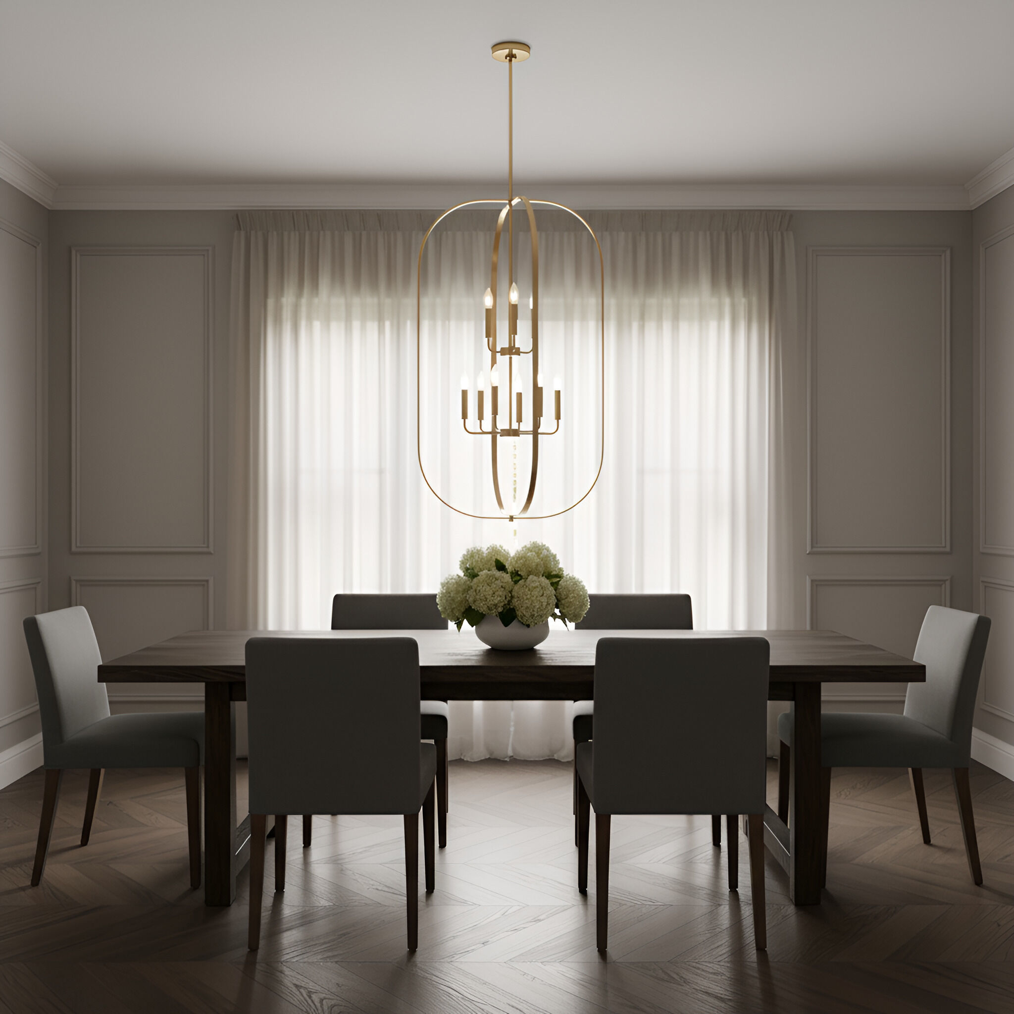 Loretto 9 Light 24 inch Satin Brass Chandelier Ceiling Light