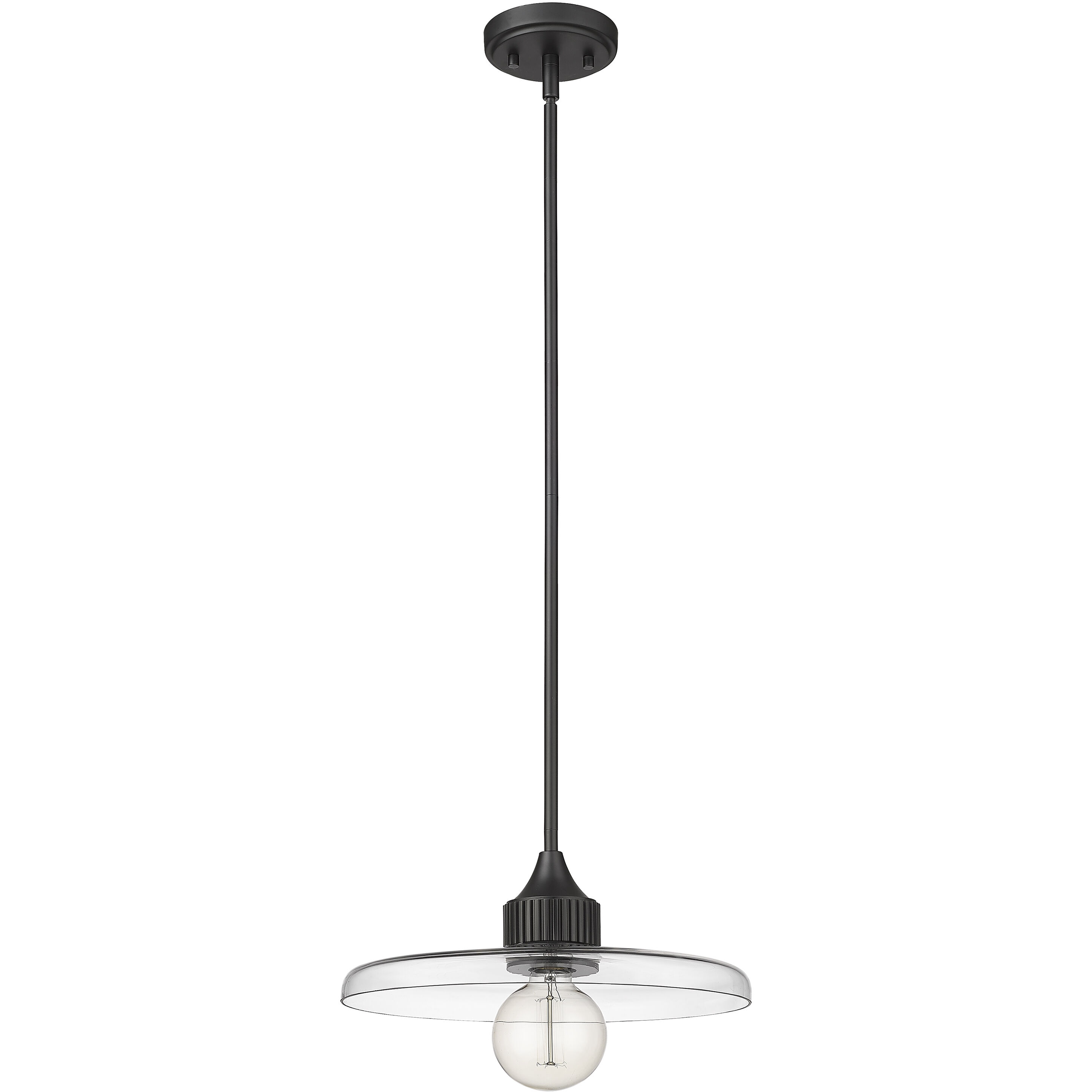Paloma 1 Light 14 inch Matte Black Pendant Ceiling Light