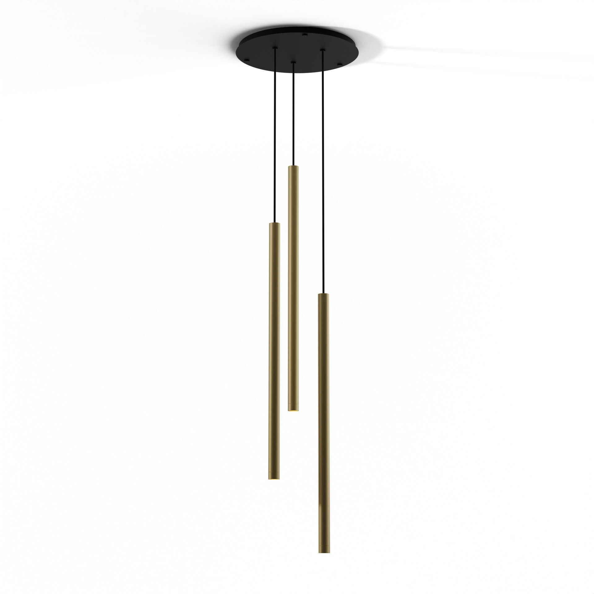 Combi LED 18 inch Brass Pendant Ceiling Light, Suspension / Flush Mount 2-in-1