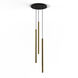 Combi LED 18 inch Brass Pendant Ceiling Light, Suspension / Flush Mount 2-in-1