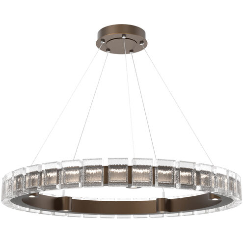 Tessera LED Flat Bronze Chandelier Ceiling Light, Ring