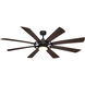 Burlington 68 inch New Bronze with Driftwood-Walnut Blades Ceiling Fan