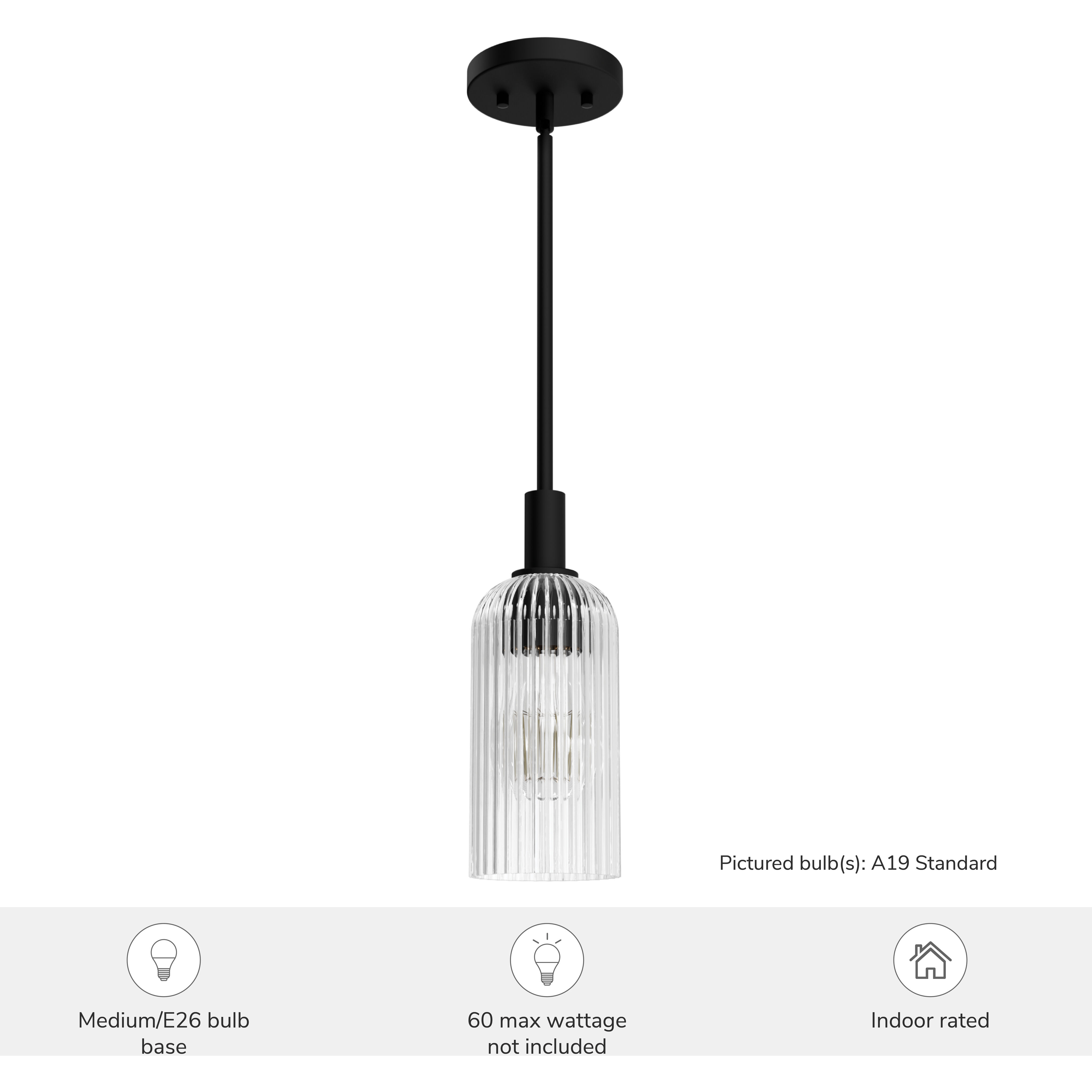 Beverly Glen 1 Light 4.5 inch Matte Black Mini Pendant Ceiling Light