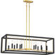 Sable Point 12 Light Sand Coal With Honey Gold Pendant Ceiling Light