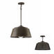 Tybee 1 Light 16 inch Nordic Grey Pendant Ceiling Light, Convertible Dual Mount