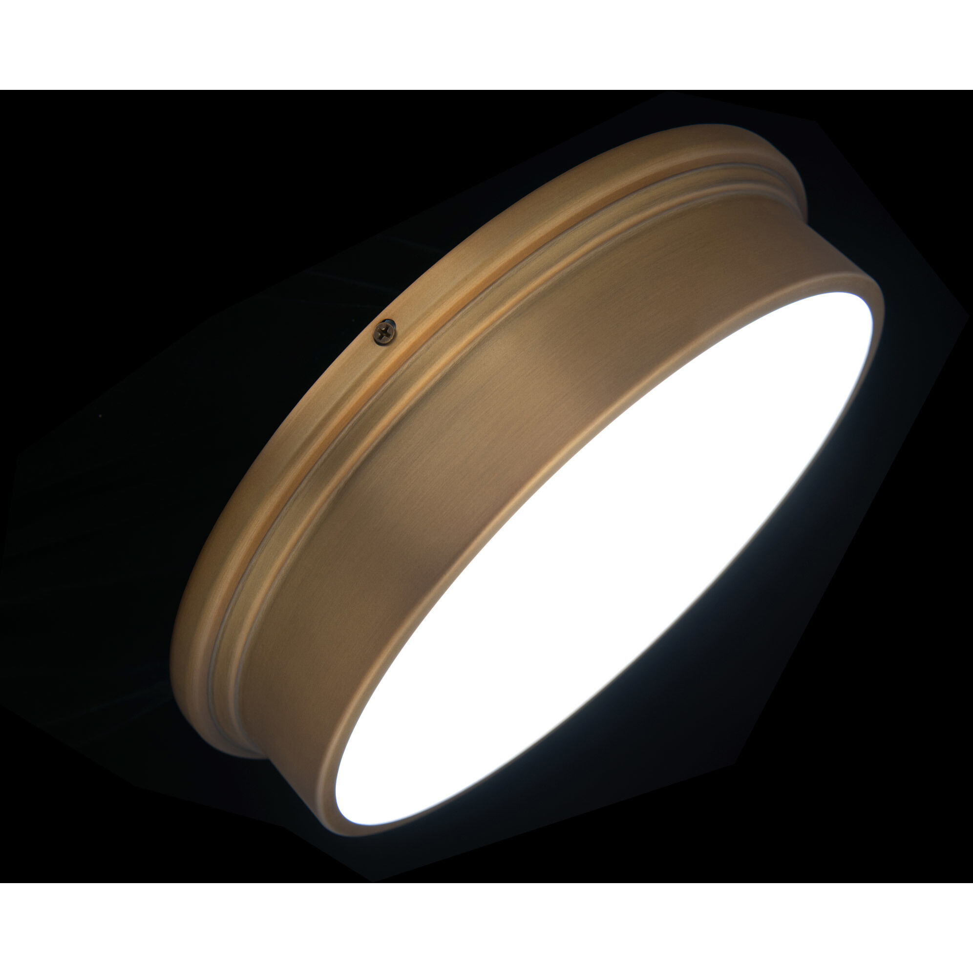 York LED 8 inch Aged Brass Flush Mount Ceiling Light, dweLED