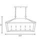 Townsend 5 Light 44 inch Matte Black Linear Chandelier Ceiling Light, Essentials