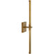 Kelly Wearstler Axis LED 4.5 inch Antique-Burnished Brass Linear Sconce Wall Light, Large