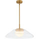 Eros 22 inch Brushed Brass Pendant Ceiling Light