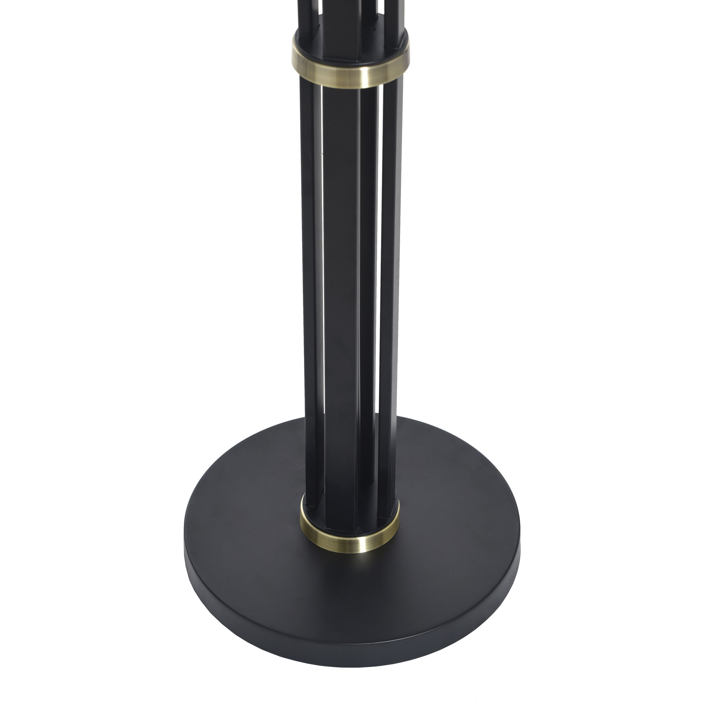 Bellamy 64.75 inch 15 watt Corcy Gold and Black and White Floor Lamp Portable Light