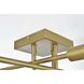 Script 8 Light 19 inch Satin Gold Flush Mount Ceiling Light