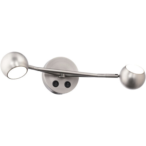 Duplex 5 inch Brushed Nickel Reading Light Portable Light