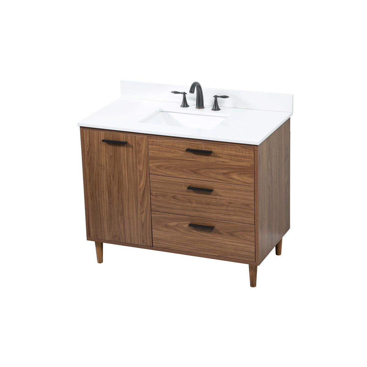 Baldwin 42 X 22 X 34 inch Walnut Brown Vanity Sink Set