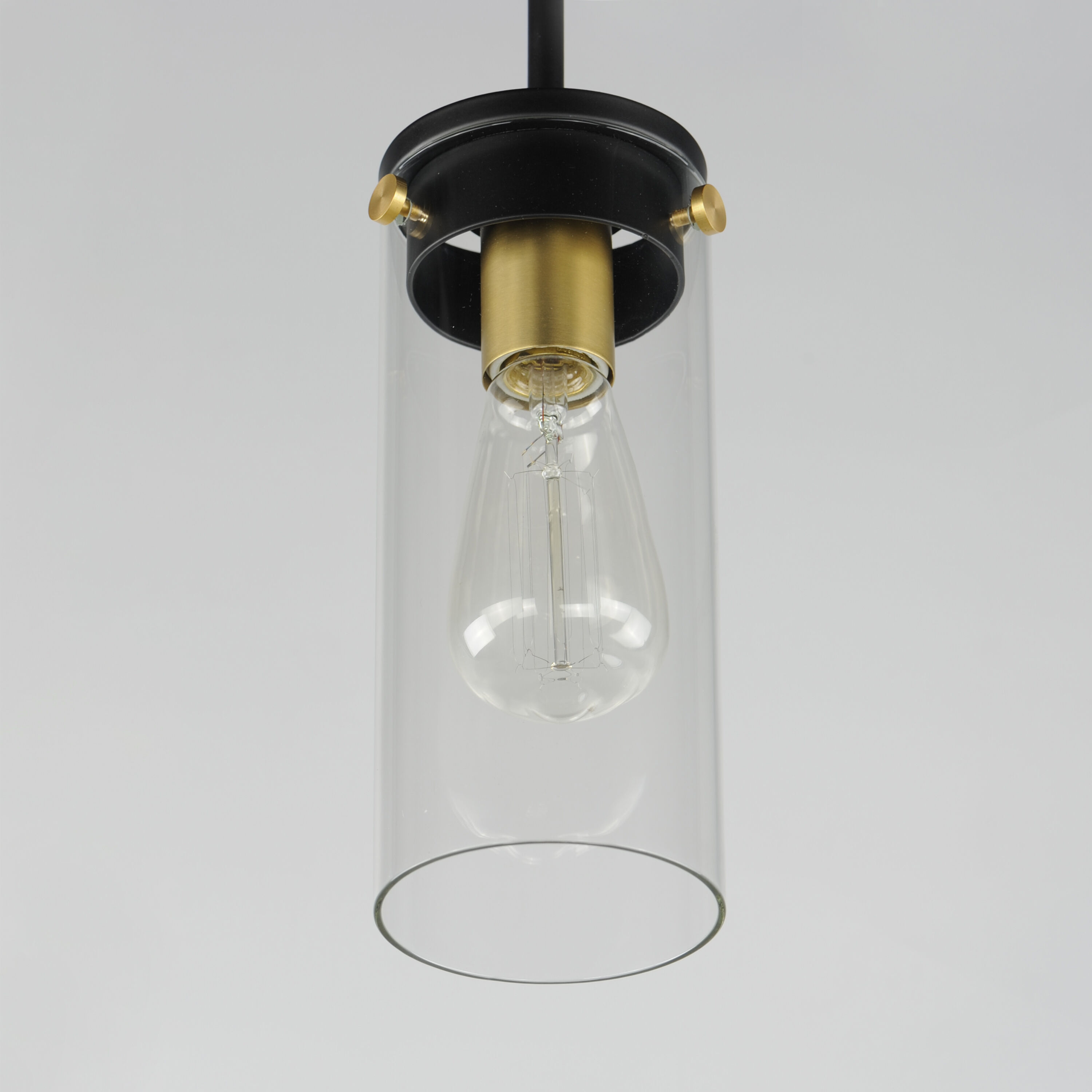 Pinn 1 Light 5 inch Black/Satin Brass Mini Pendant Ceiling Light