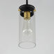 Pinn 1 Light 5 inch Black/Satin Brass Mini Pendant Ceiling Light