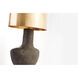 Kelly Wearstler Armato 28 inch 75 watt Stained Black Metallic Table Lamp Portable Light in Antique-Burnished Brass, Stained Black Metallic Porcelain, Small