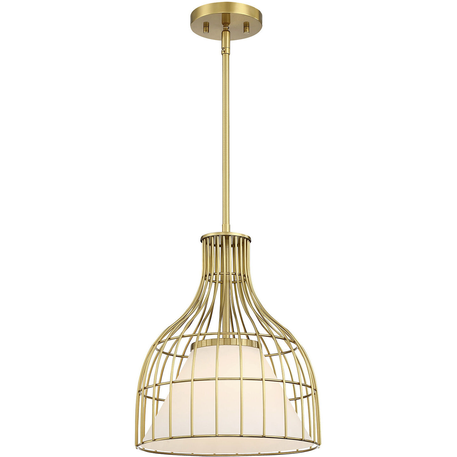 Evensong LED 12 inch Brushed Gold Pendant Ceiling Light