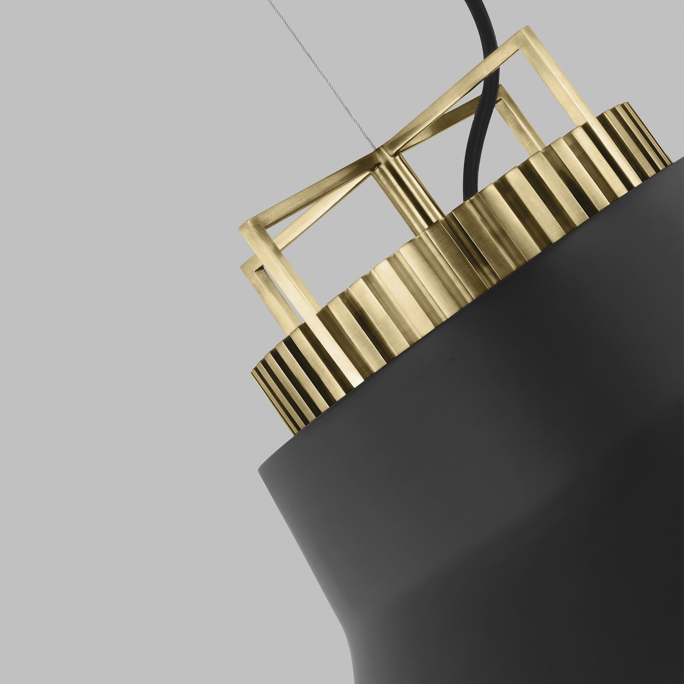 Sean Lavin Forge Line-Voltage Pendant Ceiling Light in Nightshade Black