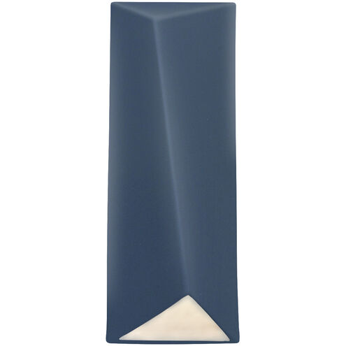 Ambiance LED 6 inch Midnight Sky with Matte White ADA Wall Sconce Wall Light, Closed Top Fixture, Diagonal