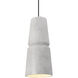 Radiance Collection 1 Light 6 inch Matte Black and Concrete and Black Pendant Ceiling Light