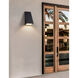 Corwin Family 12 inch Matte Black Outdoor Wall Sconce in 4" D x 5.5" W x 12" H, EVOLV