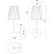 Alora Mood Plisse 1 Light 8 inch Aged Gold Bath Vanity Light Wall Light