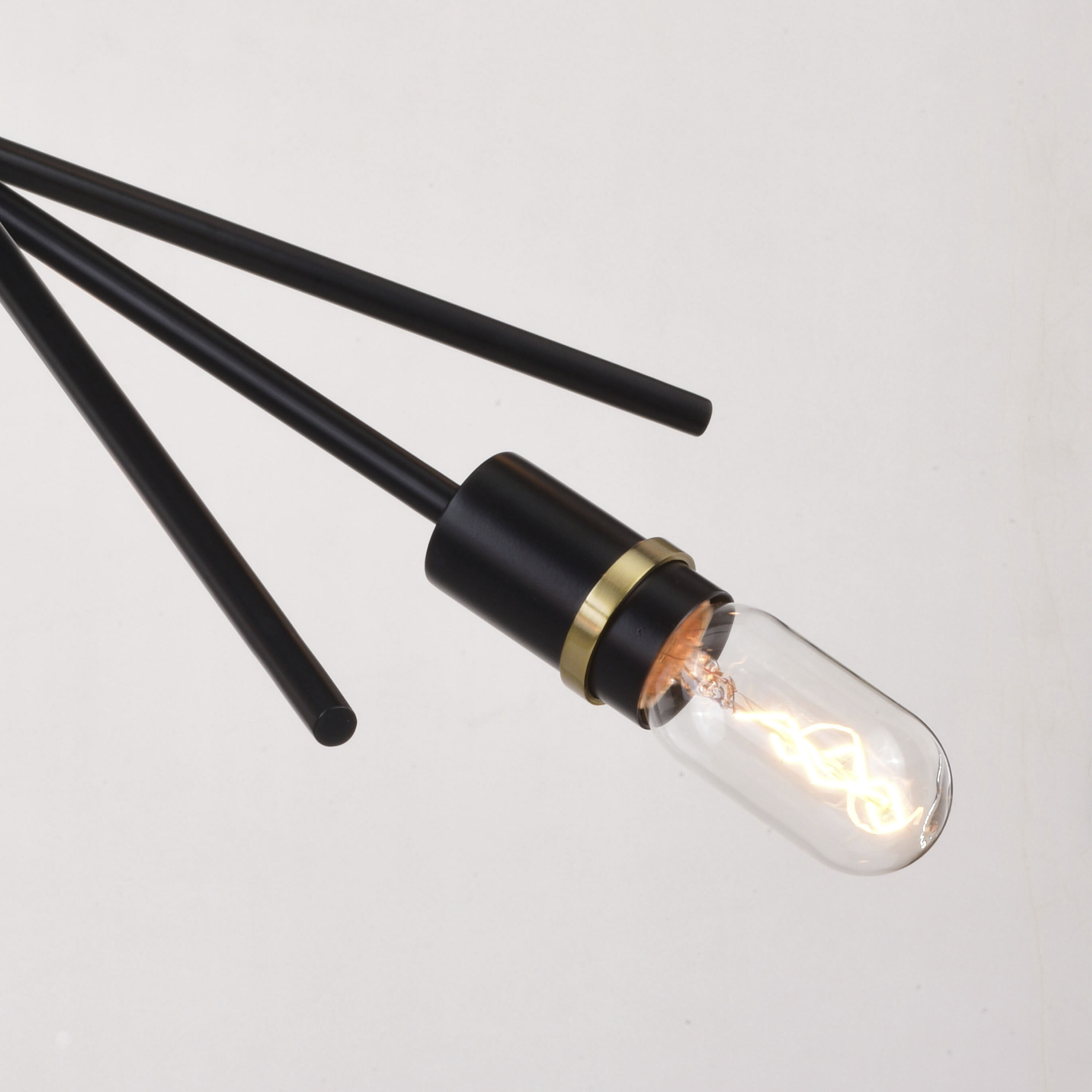 Halsted LED 29.25 inch Black and Satin Brass Pendant Ceiling Light in 8