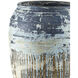 Catania Antique White and Blue Drip Planter, Large