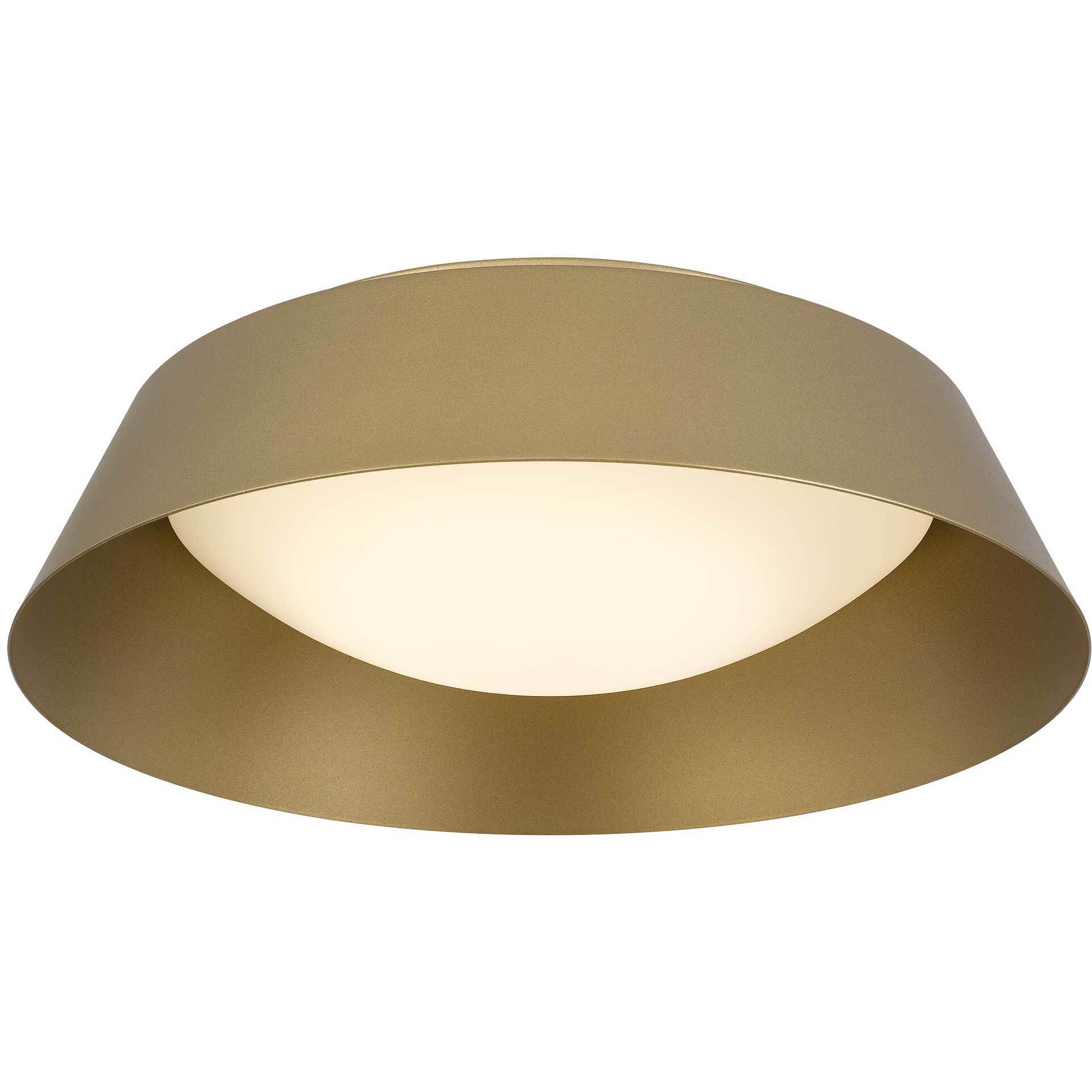 Pez LED 15 inch Painted Brass Outdoor Flush Mount
