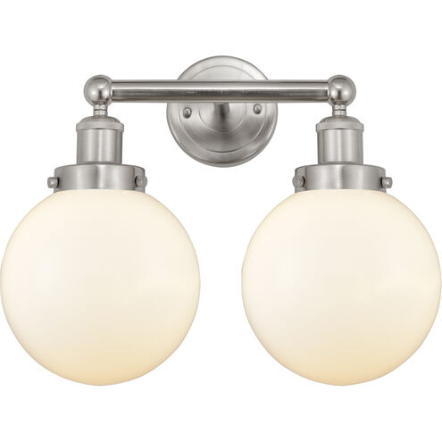 Beacon 2 Light 15.5 inch Brushed Satin Nickel Bath Vanity Light Wall Light