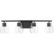 Geode 4 Light 31.25 inch Black Bath Vanity Wall Light