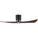 Atlas Lindsay 52 inch Matte Black with Walnut Blades Ceiling Fan, Atlas