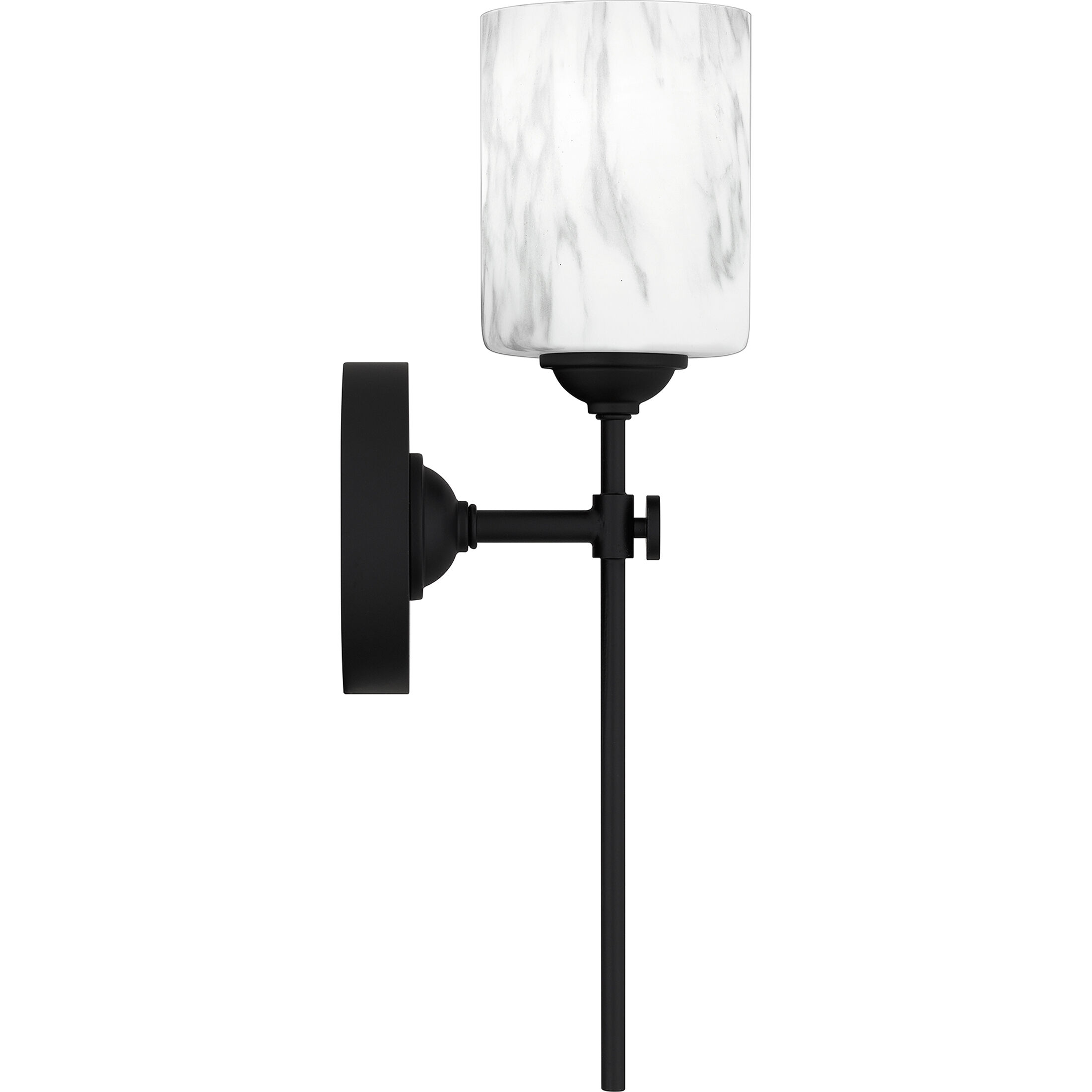 Aria 1 Light 6 inch Matte Black Bath Light Wall Light