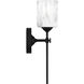 Aria 1 Light 6 inch Matte Black Bath Light Wall Light