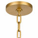 Coco 6 Light 24 inch Matte Black/French Gold Pendant Ceiling Light