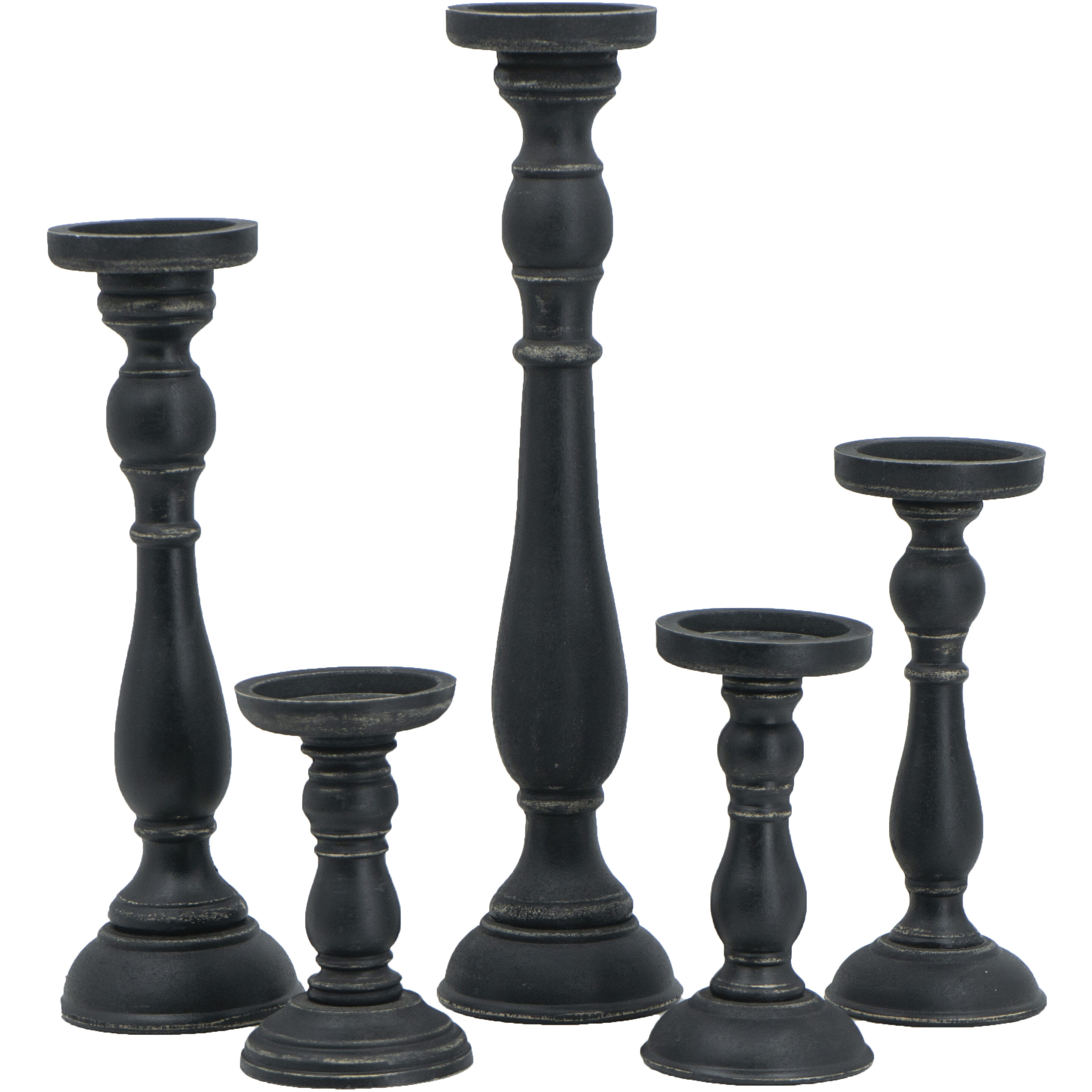 Anita Candle Holder in Black