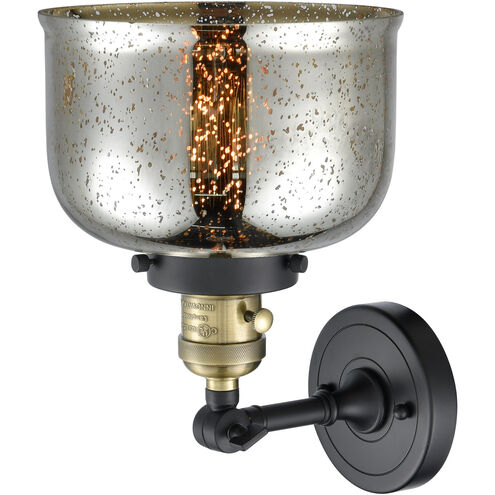 Franklin Restoration Large Bell LED 8 inch Black Antique Brass Sconce Wall Light, Franklin Restoration