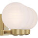 Mooncrest 3 Light 25 inch Legacy Brass Vanity Light Wall Light