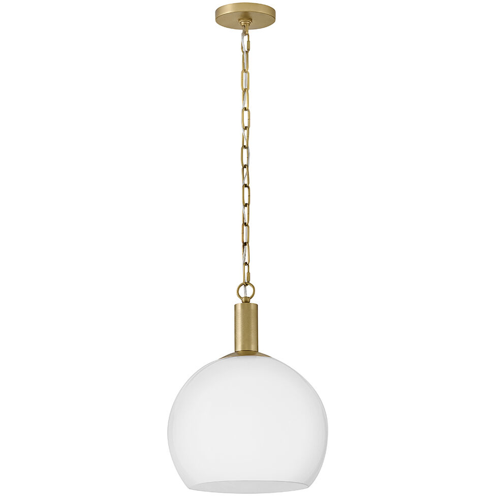 Rivi 1 Light 13 inch Lacquered Brass Pendant Ceiling Light