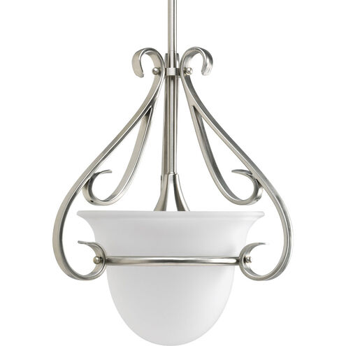 Torino 1 Light 13 inch Brushed Nickel Mini-Pendant Ceiling Light in Etched