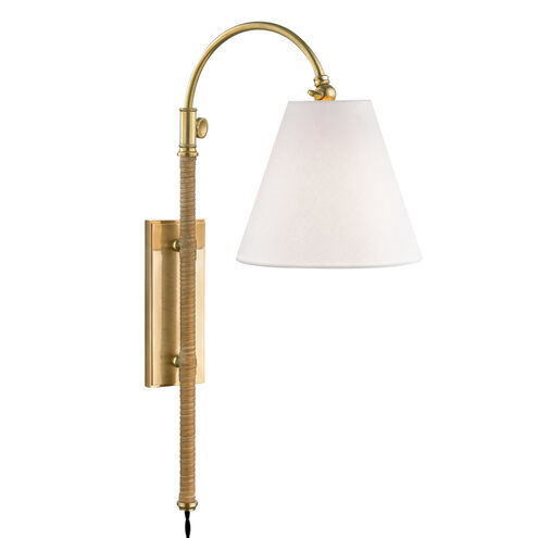 Curves No.1 1 Light 8 inch Aged Brass Wall Sconce Wall Light