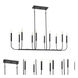 Traci Island Light Ceiling Light in Flat Black