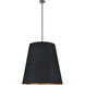 Calor Pendant Ceiling Light in Black Linen With Gold Parchment and Urban Bronze