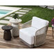 Allariz Greige / Stinson White Outdoor Swivel Armchair, Swivel